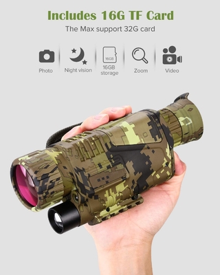 Monocular ночного видения объема оптики цифров 5x8 ультракрасный с картой 16GB